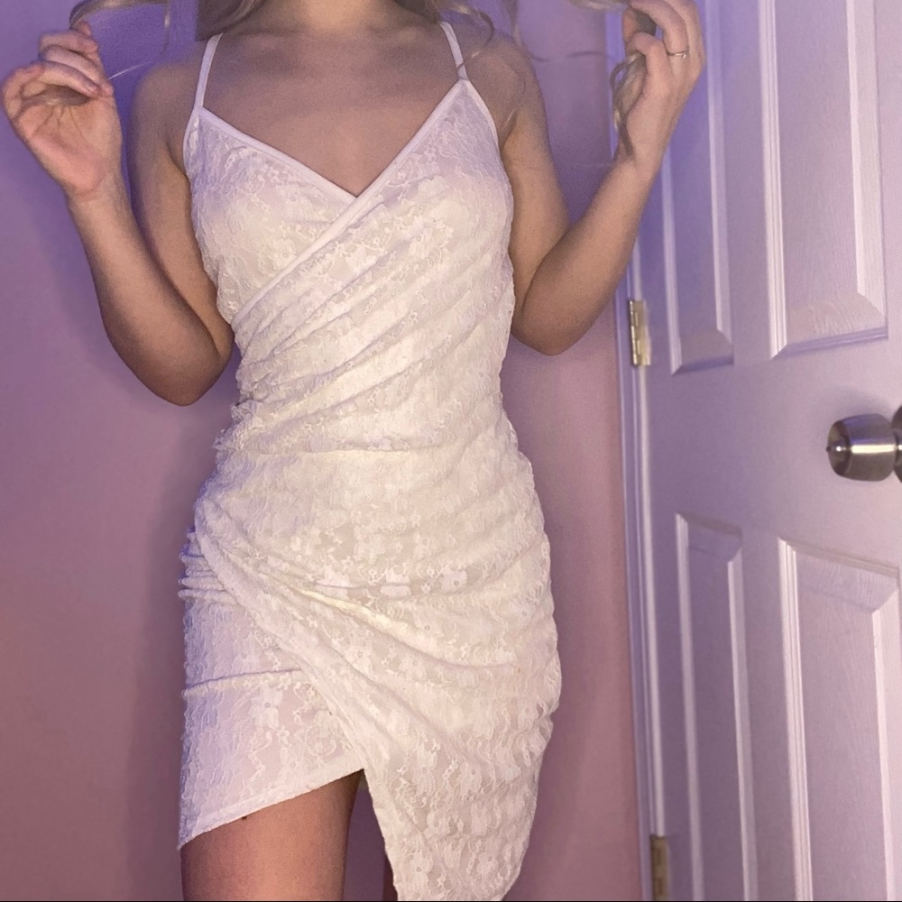 White lace dress